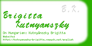 brigitta kutnyanszky business card