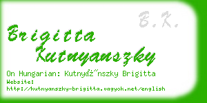 brigitta kutnyanszky business card